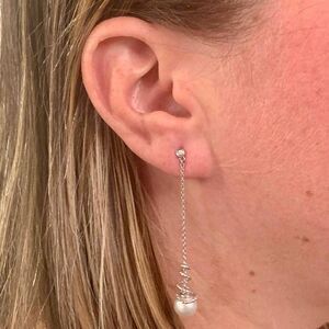 Akoya Pearl Earrings 14 KT Gold Certified $999 013431